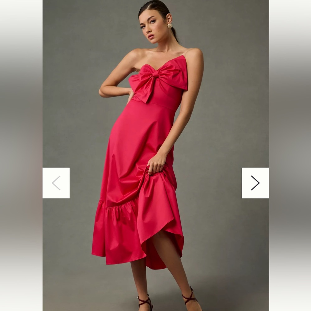 Anthropology Hutch Bow Tie dress pink